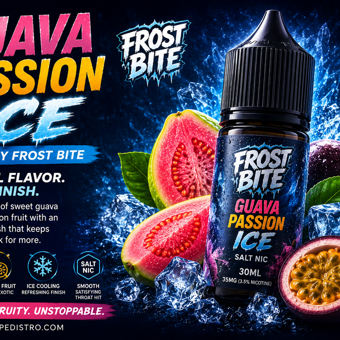 Guava Passion Ice Salt by Frost Bite 30ml Review | Pod System Juice