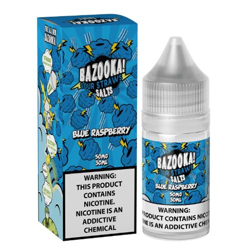 Blue Raspberry Candy Salt By Bazooka Sour Straws Salt 30ML E-Liquid