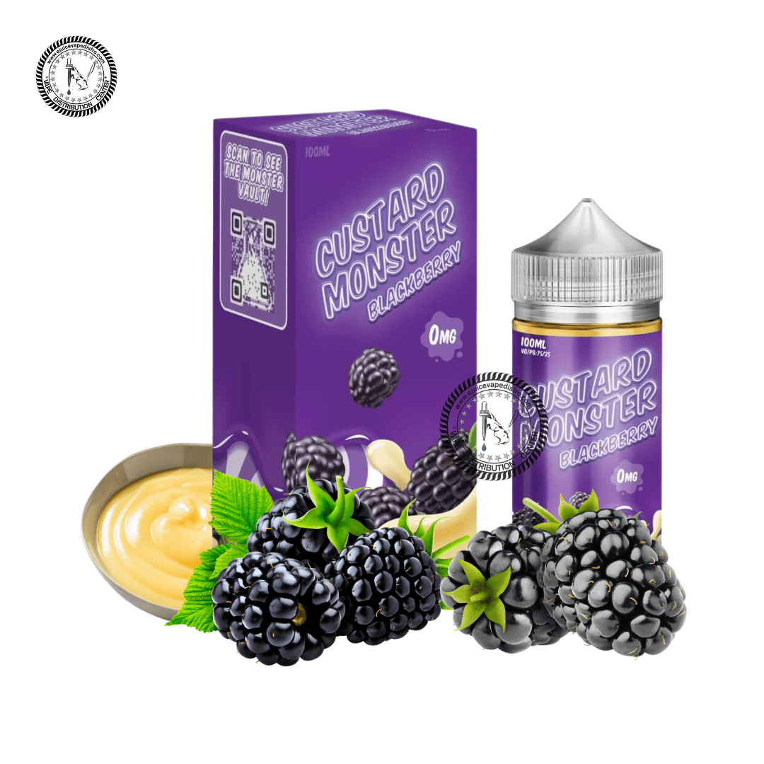 Custard Monster Salt Blackberry Custard Salt by Jam Monster Salt 30ML E-Liquid