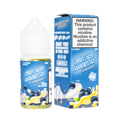 Custard Monster Salt Blueberry Custard Salt by Jam Monster Salt 30ML E-Liquid
