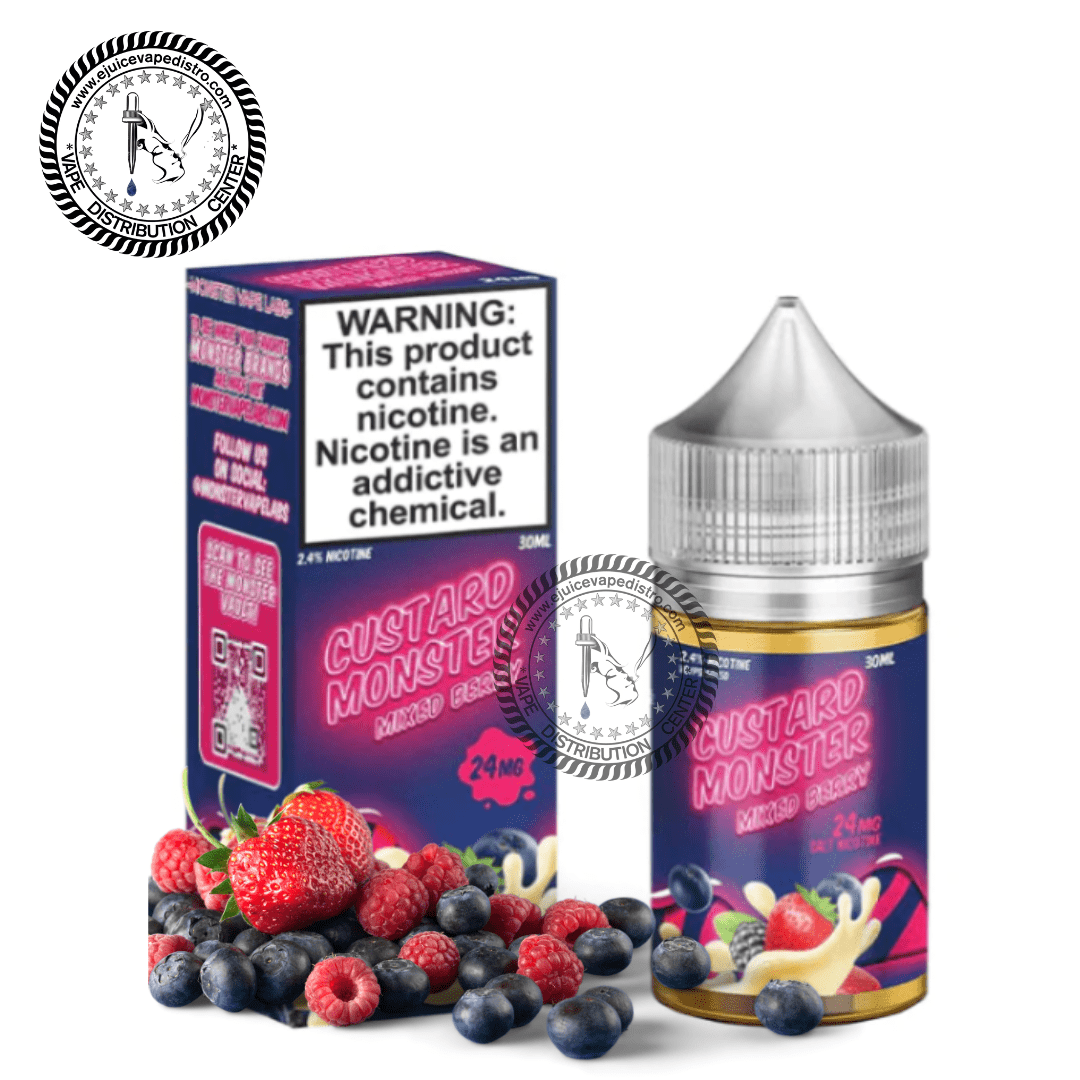 Custard Monster Salt Mixed Berry Salt by Jam Monster Salt 30ML E-Liquid