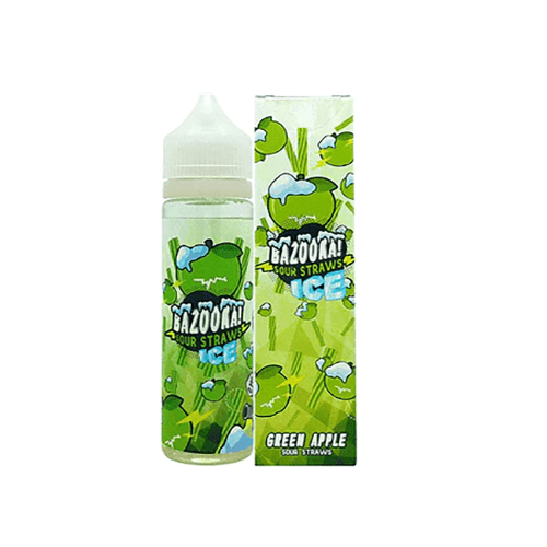 Green Apple Ice Candy By Bazooka Sour Straws 60ML E-Liquid