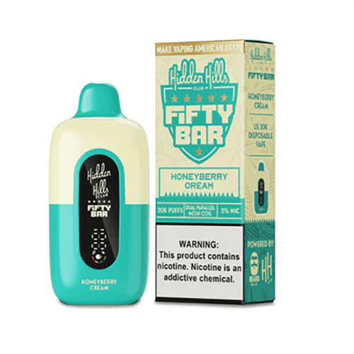 Hidden Hills x Fifty Bar 20K Disposable (5% Nicotine , Dual Parallel Mesh Coil) DISPOSABLE