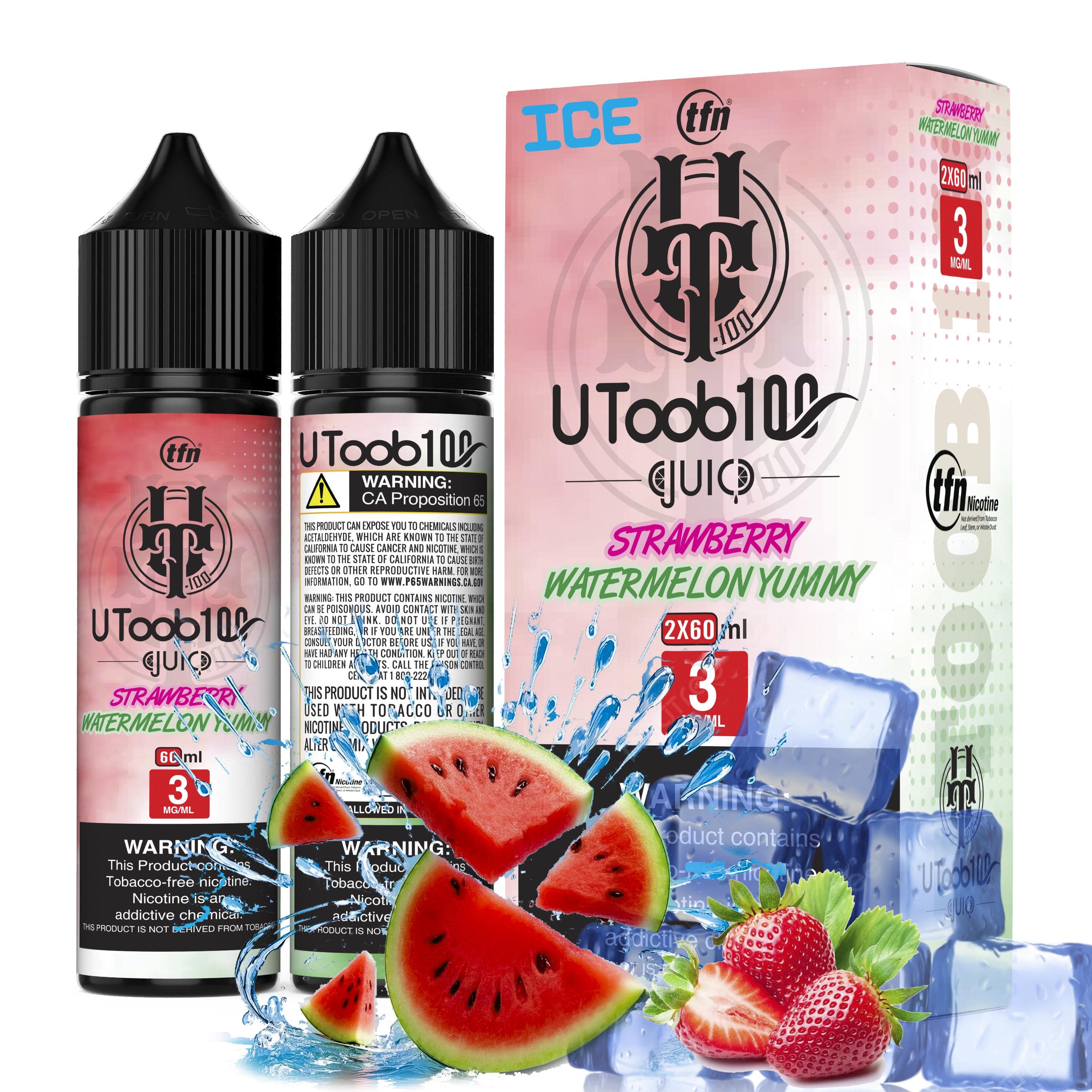 Iced Strawberry Watermelon Yummy by U TooB 100 Iced 2x60ML 120ML E-Liquid