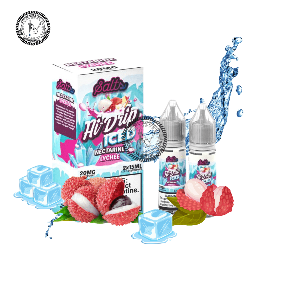 Nectarine Lychee Iced Salt by Hi-Drip Salts 2x15ML 30ML E-Liquid